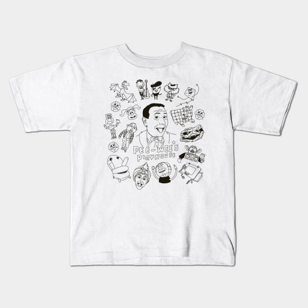 Pee-Wee’s Playhouse Kids T-Shirt by Psychic Lemonade